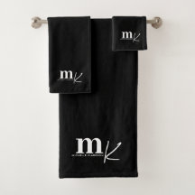 Modern minimalistisch zwart-wit monogram
