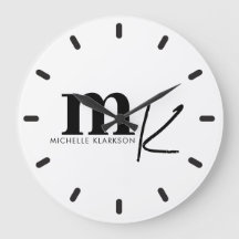 Modern minimalistisch zwart-wit monogram