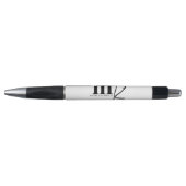 Modern minimalistisch zwart-wit monogram pen (Voorkant)