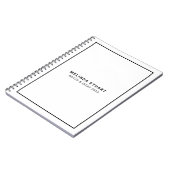 Modern minimalistisch zwart-wit notitieboek (Linkerzijde)