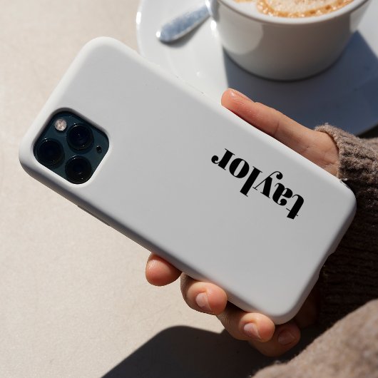 Modern minimalistisch zwart-wit op maat iPhone hoesje