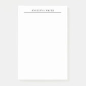 Modern minimalistisch zwart wit post-it® notes (Voorkant)