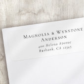 Modern minimalistisch zwart-wit rendement etiket