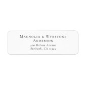 Modern minimalistisch zwart-wit rendement etiket (Voorkant)