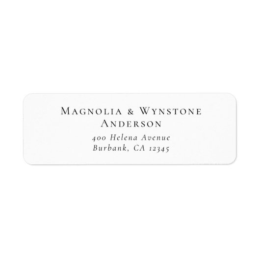 Modern minimalistisch zwart-wit rendement etiket (Voorkant)