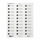 Modern minimalistisch zwart-wit retouradres etiket (Full Sheet)