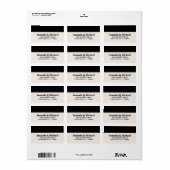 Modern minimalistisch zwart-wit retouradres etiket (Full Sheet)