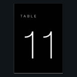 Modern minimalistisch zwart-wit tabelnummer 11 kaart<br><div class="desc">Dit Moderne Minimalistische Aantal van de Lijst is perfect voor de aantallen van de trouwlijst of om het even welke partij van het lijstaantal wenst! Volledig aanpasbaar!</div>