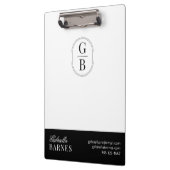 Modern minimalistisch zwart-wit vet klembord (Links)