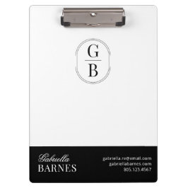 Modern minimalistisch zwart-wit vet klembord