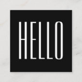 Modern minimalistisch zwart-wit visitekaartje (Voorkant)