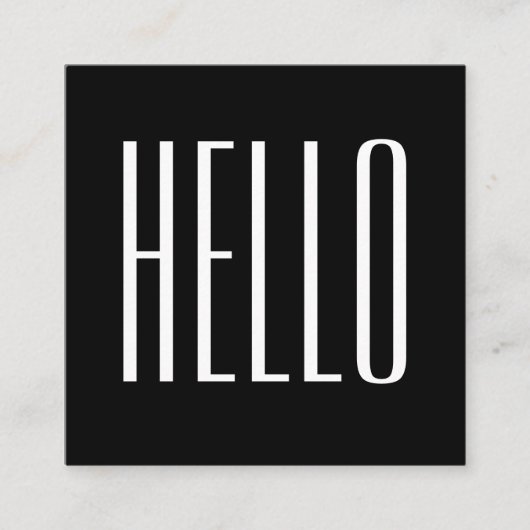 Modern minimalistisch zwart-wit visitekaartje (Voorkant)