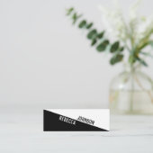 Modern minimalistisch zwart wit - Visitekaartje (Staand voorkant)