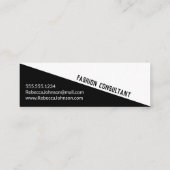 Modern minimalistisch zwart wit - Visitekaartje (Achterkant)