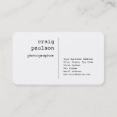 Modern minimalistisch zwart wit visitekaartje (Voorkant)