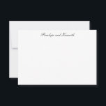 Modern minimalistisch zwart wit vormig script bedankkaart<br><div class="desc">Moderne,  minimalistische zwarte witte standaardscripttypografie Hartelijk dank</div>