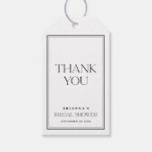 Modern minimalistisch zwart-wit Vrijgezellenfeest Cadeaulabel (Voorkant)