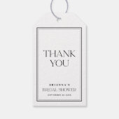 Modern minimalistisch zwart-wit Vrijgezellenfeest Cadeaulabel (Achterkant)