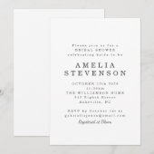 Modern minimalistisch zwart wit Vrijgezellenfeest Kaart (Voorkant / Achterkant)