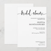 Modern minimalistisch zwart-wit Vrijgezellenfeest Kaart (Voorkant / Achterkant)