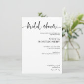 Modern minimalistisch zwart-wit Vrijgezellenfeest Kaart (Staand voorkant)