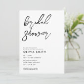 Modern minimalistisch zwart-wit Vrijgezellenfeest Kaart (Staand voorkant)