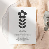 Modern minimalistisch zwart wit Vrijgezellenfeest Kaart