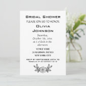 Modern minimalistisch zwart-wit Vrijgezellenfeest Kaart (Staand voorkant)