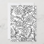 Modern minimalistisch zwart-wit Vrijgezellenfeest Kaart (Achterkant)