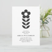 Modern minimalistisch zwart wit Vrijgezellenfeest Kaart (Staand voorkant)