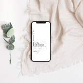 Modern & minimalistisch zwart | Witte bruiloft Kaart