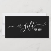 Modern Minimalistisch Zwart Zakelijk Cadeaubon (Voorkant)