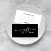 Modern Minimalistisch Zwart Zakelijk Cadeaubon