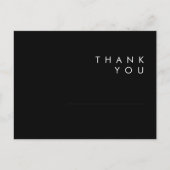 Modern minimalistisch | Zwarte bruiloft Hartelijk Briefkaart (Voorkant)