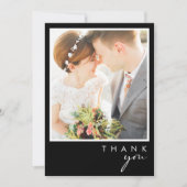 Modern minimalistisch | Zwarte foto in een Lijst Bedankkaart (Voorkant)