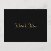 Modern minimalistisch | Zwarte gouden bruiloft Har Briefkaart (Voorkant)