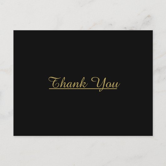 Modern minimalistisch | Zwarte gouden bruiloft Har Briefkaart (Voorkant)