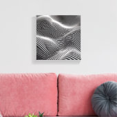 Modern Minimalistische 3D Golf Art - Abstract Mono Canvas Afdruk (Insitu (Woonkamer))