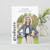 Modern minimalistische Arch 2 Foto Afstuderen Afst Aankondiging (Staand voorkant)