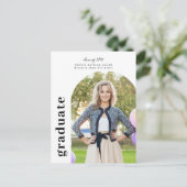 Modern minimalistische Arch 2 Foto Afstuderen Afst Briefkaart (Staand voorkant)