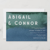 Modern minimalistische blauwe teal foto kaart (Voorkant)