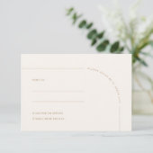 Modern minimalistische Boho Arch RSVP-kaart RSVP Kaartje (Staand voorkant)
