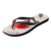 Modern Minimalistische Boho Bloemige Botanische Teenslippers (Schuin)