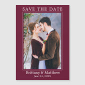 Modern minimalistische Bourgogne Magnetic Save the (Voorkant)