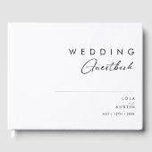 Modern minimalistische bruiloft gastenboek (Voorkant)