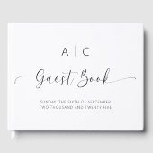 Modern minimalistische bruiloft gastenboek (Voorkant)