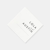 Modern minimalistische bruiloft Napkins Servet (Hoek)