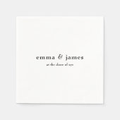 Modern minimalistische bruiloft Napkins Servet (Voorkant)