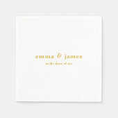 Modern minimalistische bruiloft Napkins Servet (Voorkant)