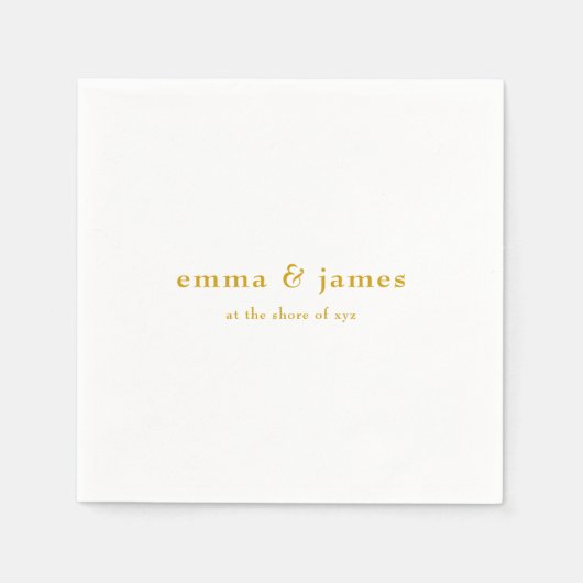 Modern minimalistische bruiloft Napkins Servet (Voorkant)